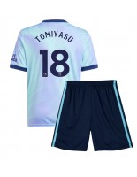 Arsenal Takehiro Tomiyasu #18 Tredjedraktsett Barn 2024-25 Korte ermer (+ bukser)